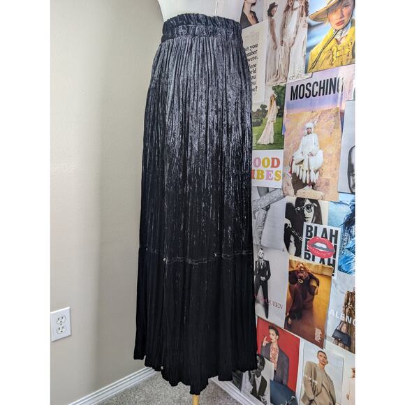 Whimsygoth Velvet Studded Maxi Skirt - Picture 5 of 9